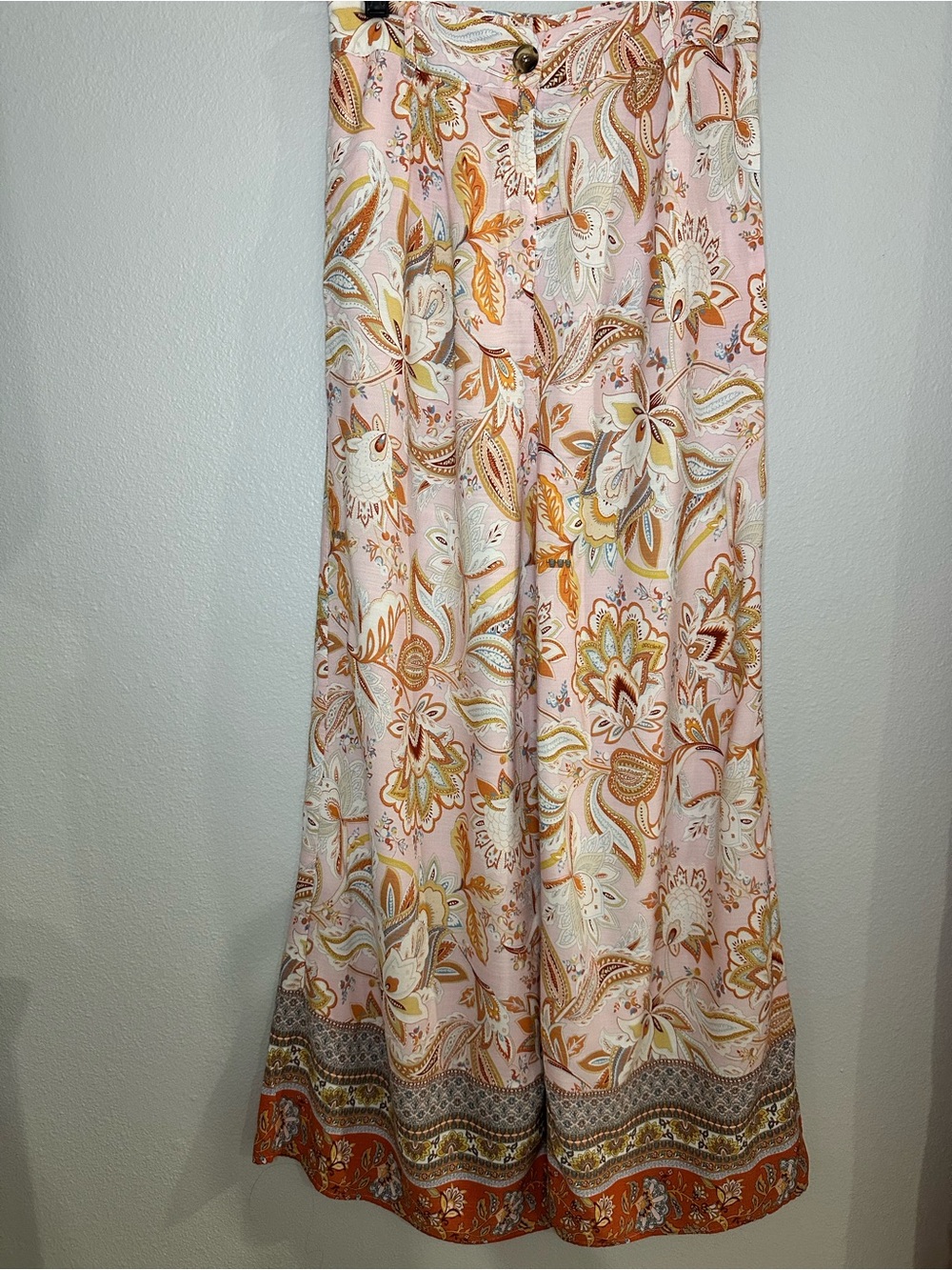 Bohemian Pink Paisley Pants